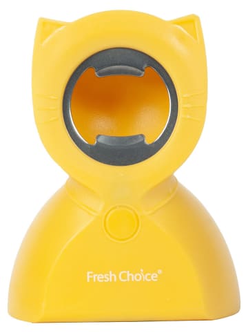 Fresh Choice Otwieracz "Cat" w kolorze żółtym do butelek