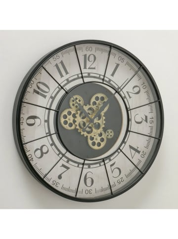 Boltze Wanduhr "Metropol" in Grau - Ø 57 cm