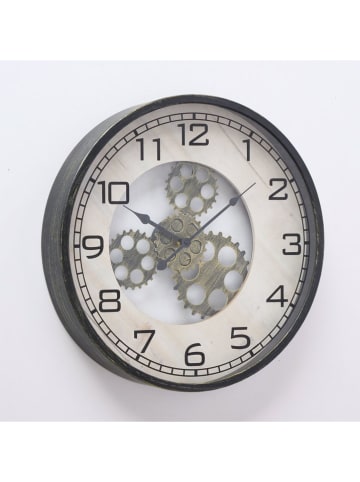 Boltze Wanduhr "Industry" in Grau - Ø 48 cm