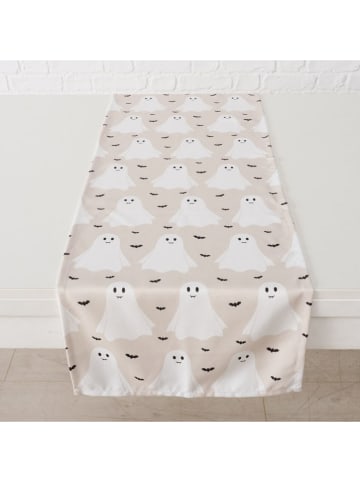 Boltze Tischläufer "Ghostie" in Beige/ Weiß - (L)140 x (B)40 cm