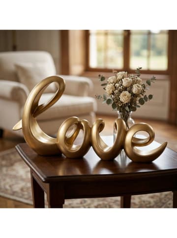 Boltze Dekoracja "Love" w kolorze złotym - wys. 15 cm