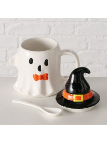 Boltze Jumbotasse "Ghostie" in Weiß/ Schwarz - 400 ml