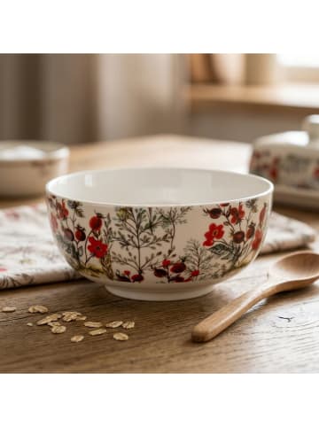 Boltze Miska "Rosehip" w kolorze zielono-czerwono-białym na musli - Ø 13,5 cm