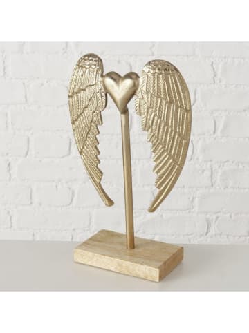Boltze Dekoaufsteller "Lovangel" in Gold/ Hellbraun - (H)33,5 cm