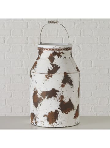 Boltze Deko-Gefäß "Montana" in Weiß/ Braun - (H)48 cm