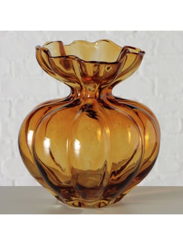 Boltze Wazon "Blossa" w kolorze jasnobrązowym - wys. 17 x Ø 16 cm