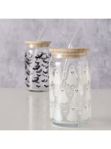 Boltze 2er-Set: Partybecher "Ghostie" in Schwarz/ Weiß - 440 ml