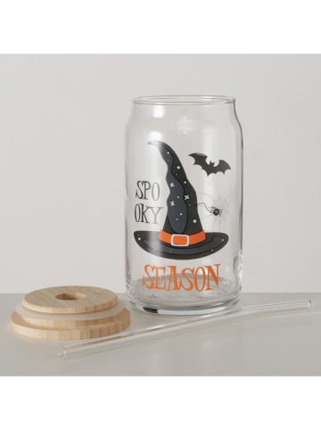 Boltze Kubki imprezowe (2 szt.) "Spooky" w kolorze czarno-pomarańczowym - 440 ml