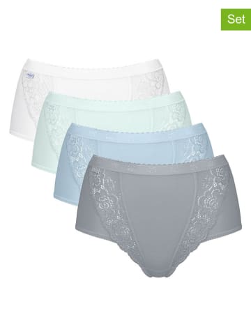 Sloggi 4er-Set: Pantys ''Chic'' in Hellblau/ Grau/ Weiß