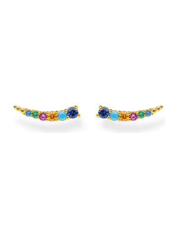 Thomas Sabo Pozłacane kolczyki-wkrętki z kryształami