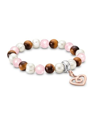 Armband mit Edelsteinen und Perlen