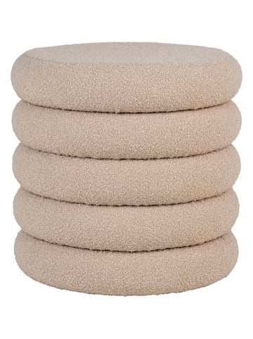House Nordic Pouf in Beige - (B)44 x (H)44 cm