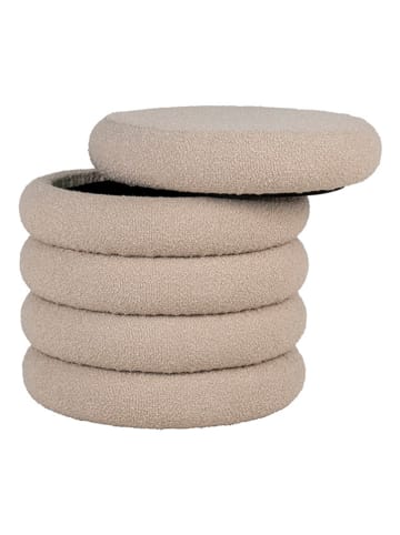 House Nordic Pouf in Beige - (B)44 x (H)44 cm