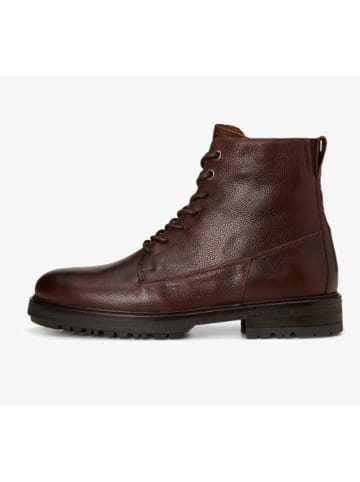Marc O'Polo Shoes Skórzane botki "Rony" w kolorze jasnobrązowym