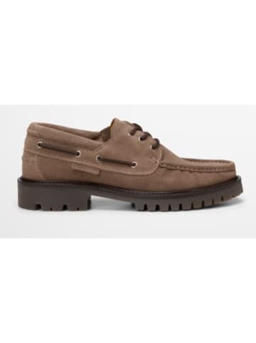 Marc O'Polo Shoes Leder-Bootsschuhe "Armin" in Taupe