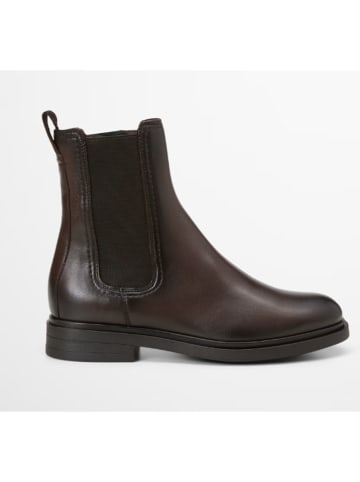 Marc O'Polo Shoes Skórzane sztyblety "Paula" w kolorze ciemnobrązowym