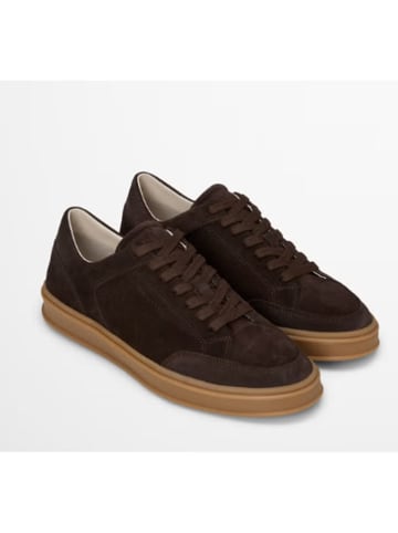 Marc O'Polo Shoes Leren sneakers "Enrique" donkerbruin