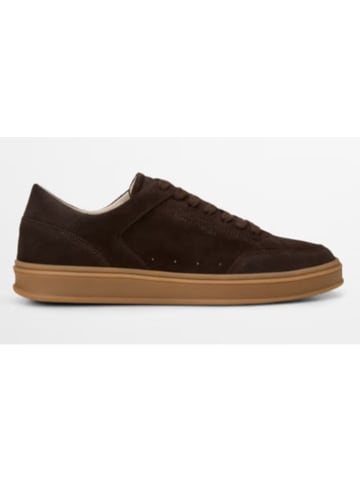 Marc O'Polo Shoes Skórzane sneakersy "Enrique" w kolorze ciemnobrązowym