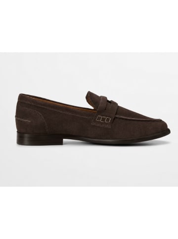 Marc O'Polo Shoes Skórzane mokasyny "Fiona" w kolorze ciemnobrązowym