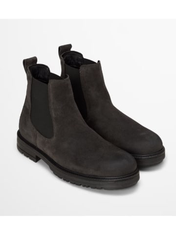 Marc O'Polo Shoes Skórzane sztyblety "Rony" w kolorze antracytowym
