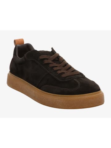 Marc O'Polo Shoes Skórzane sneakersy "Zen" w kolorze ciemnobrązowym