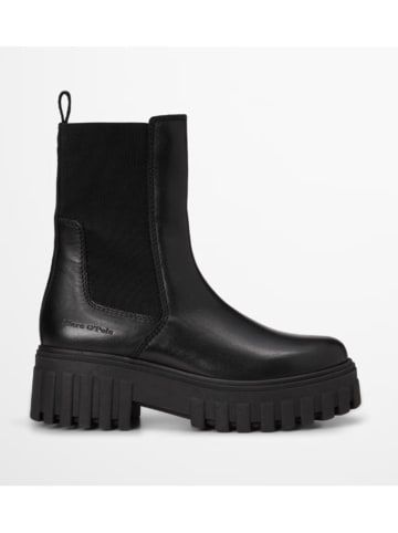 Marc O'Polo Shoes Skórzane sztyblety "Vala" w kolorze czarnym
