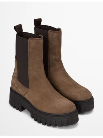 Marc O'Polo Shoes Skórzane sztyblety "Vala" w kolorze jasnobrązowym