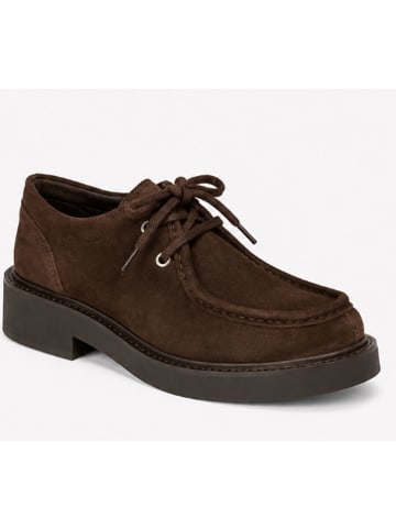 Marc O'Polo Shoes Skórzane trzewiki "Perla" w kolorze ciemnobrązowym