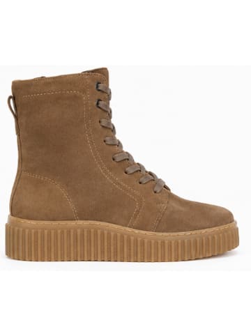 Marc O'Polo Shoes Leder-Boots "Bianca" in Hellbraun