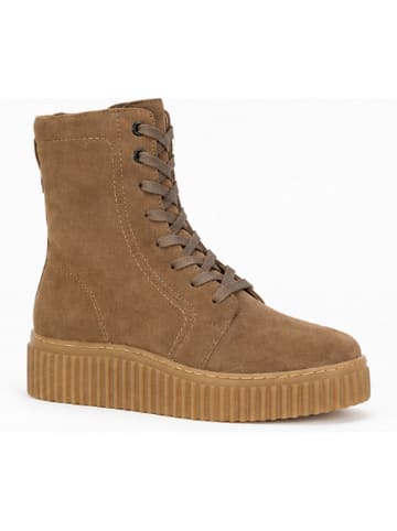 Marc O'Polo Shoes Leder-Boots "Bianca" in Hellbraun