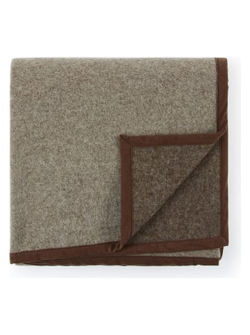 Lanerossi Wollen deken ''Marta'' bruin - (L)210 x (B)160 cm