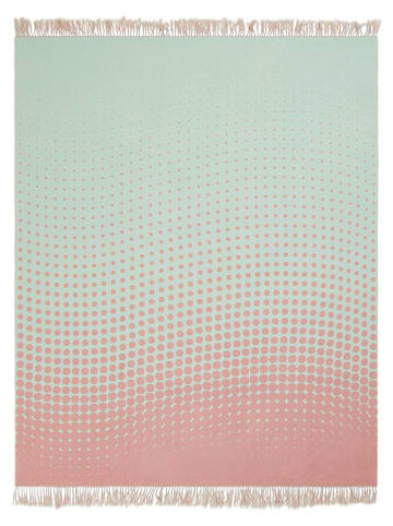Lanerossi Wolldecke ''Tiglio'' in Grün/ Rosa - (L)180 x (B)130 cm