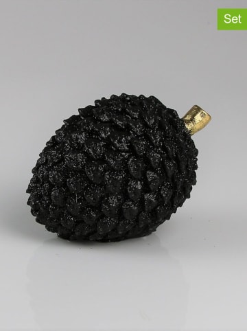AM Design Dekoracje (2 szt.) "Acorn" w kolorze czarnym - wys. 6 cm