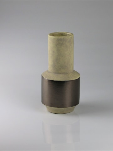 AM Design Vase in Beige/ Braun - (H)15 x Ø 9 cm