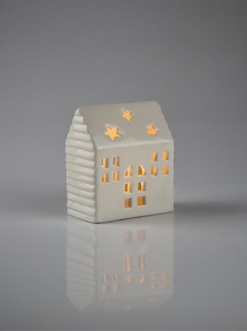 Figurka dekoracyjna LED w kolorze białym - 8 x 9 cm