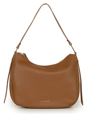 Mia Tomazzi Skórzana torebka "Gassendi" w kolorze jasnobrązowym - 27 x 21 x 10 cm