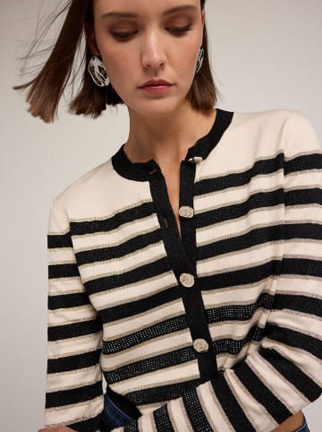 Motivi Cardigan in Creme/ Schwarz