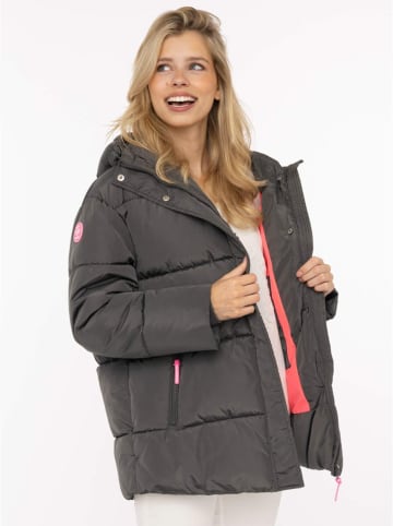 Zwillingsherz Steppjacke in Anthrazit