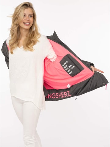 Zwillingsherz Steppjacke in Anthrazit