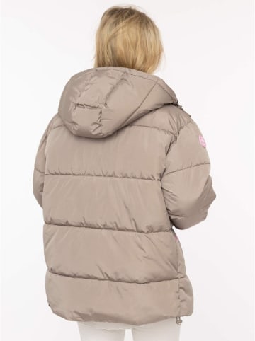 Zwillingsherz Doorgestikte jas beige