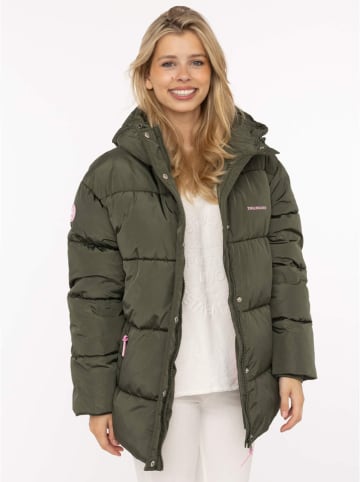 Zwillingsherz Steppjacke in Khaki