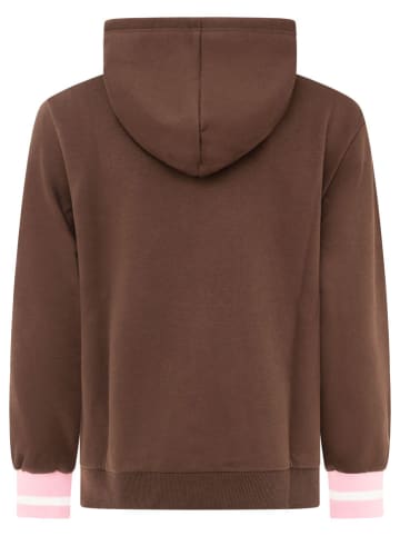 Zwillingsherz Sweatjacke "Très Bien" in Braun