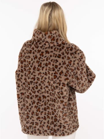 Zwillingsherz Fleece trui lichtbruin