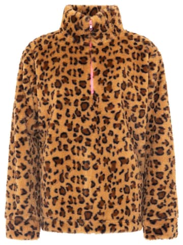 Zwillingsherz Fleece trui lichtbruin