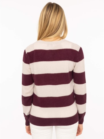 Zwillingsherz Kasjmieren trui bordeaux/crème