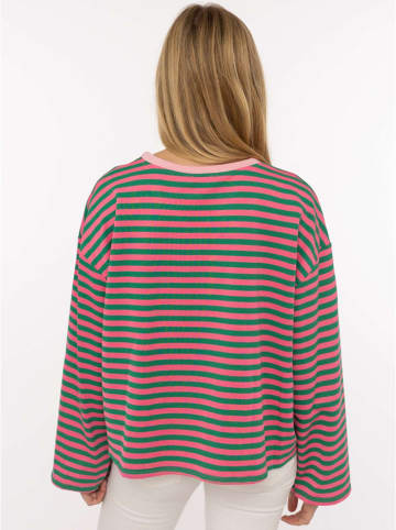 Zwillingsherz Longsleeve "Perfectly Imperfect" in Pink/ Grün
