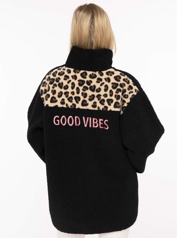 Zwillingsherz Fleece trui "Leo" zwart