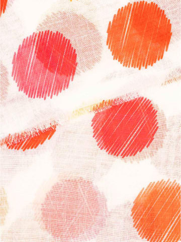 Zwillingsherz Sjaal "Punkte" wit/rood/roze - (L)180 x (B)84 cm