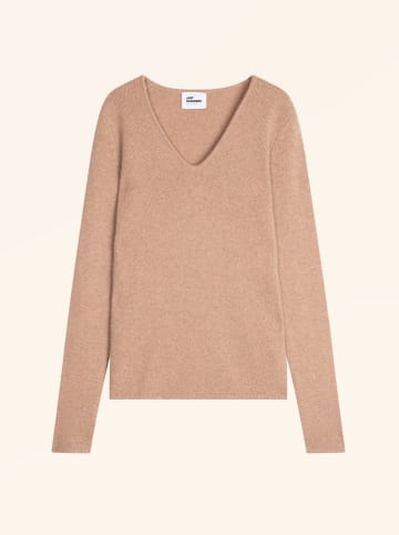 Just Cashmere Kaszmirowy sweter "Abby" w kolorze jasnobrązowym