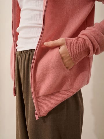 Just Cashmere Kaszmirowy kardigan "Debbie" w kolorze jasnoróżowym